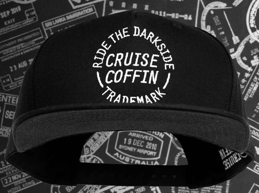 Cruise Coffin Registered Trademark Black Snapback Hat