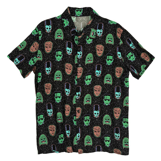 Monster Mash Black Button Down Shirt